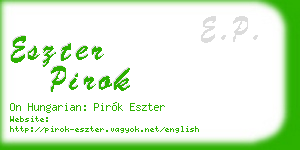 eszter pirok business card