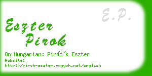 eszter pirok business card